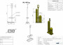 Technical draw - Two gas cylinder lifting carrier in vertical position