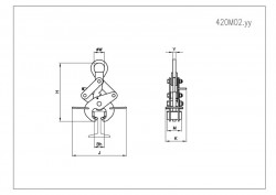 Tongs for rail - assembly