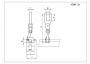 Tongs for rail - straight with loop