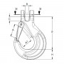 XO CHAIN HOOK - Technical drawing 1