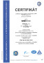 Certifikát - TÜV SÜD - Vývoj a výroba zařízení pro manipulaci s materiálem a pro technické přístupy